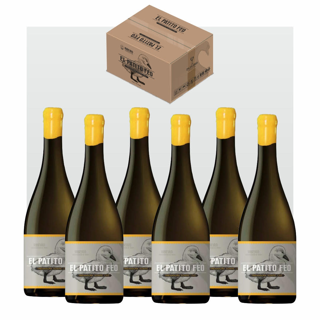 Caja de 6 botellas Patito Feo - Treixadura sobre lías